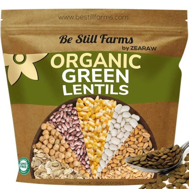 US Grown Organic Green Lentils Dry 4.8lb