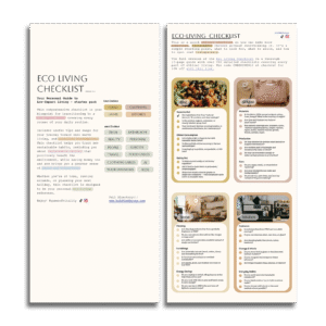 Eco Living Checklist Starter (Free Interactive PDF)