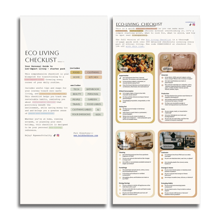 Eco Living Checklist Starter (Free Interactive PDF)
