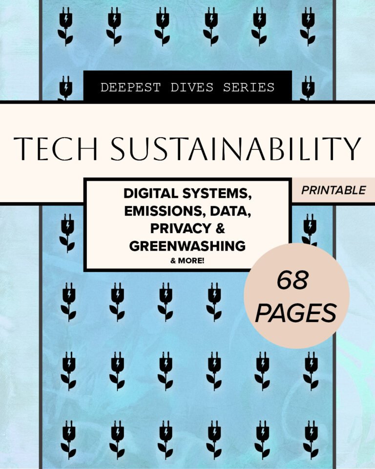 Tech Sustainability: Digital Systems. Emissions, Data, Privacy and Greenwashing