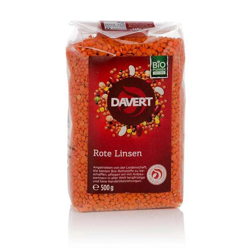 Davert — Organic dried lentils, chickpeas, beans and split peas