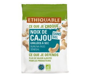 Ethiquable Dry-roasted unsalted cashews (fair-trade organic)