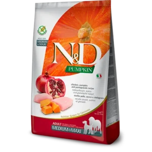 Farmina N and D Pumpkin Chicken and Pomegranate adult dog food pack