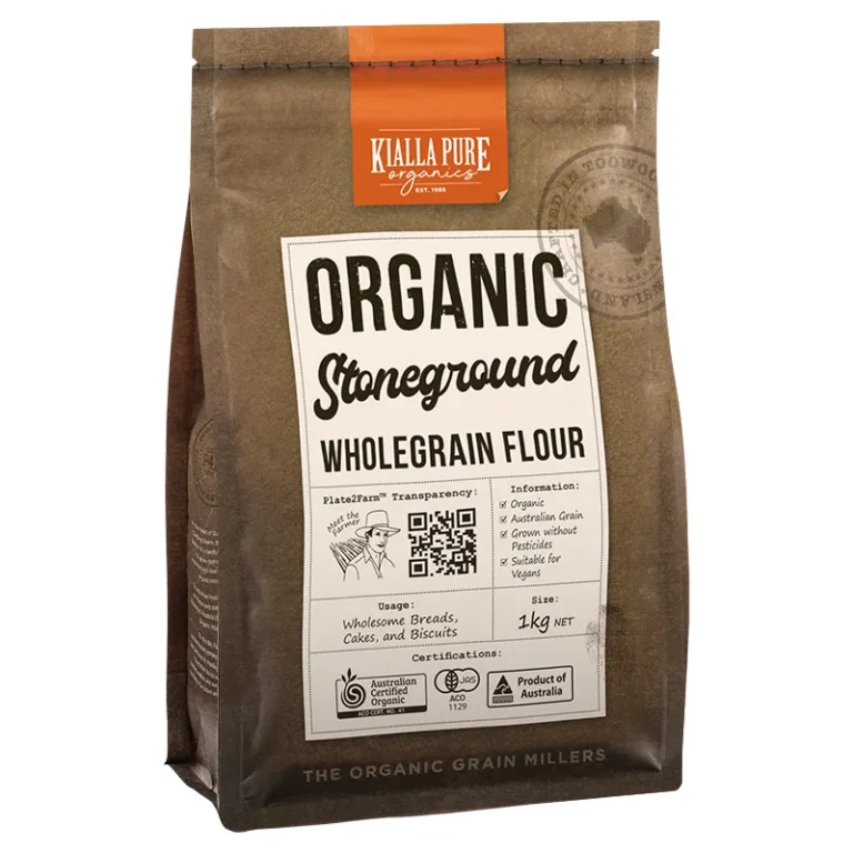 Kialla Pure Foods Organic Stoneground Wholegrain Plain Flour