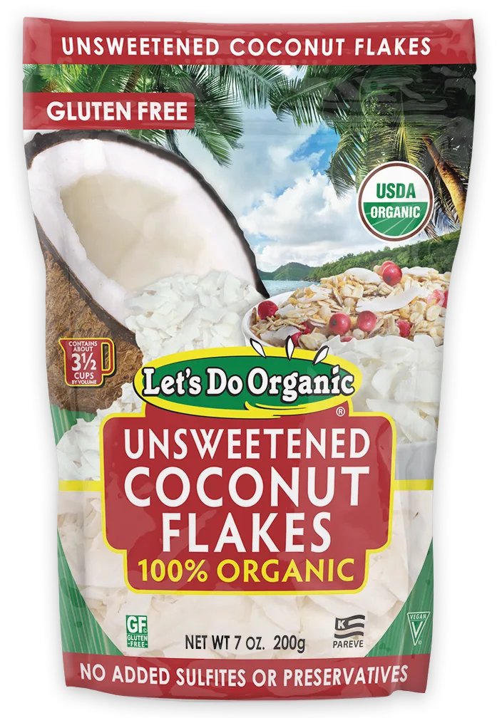 Let’s Do Organic — Organic Unsweetened Coconut Flakes