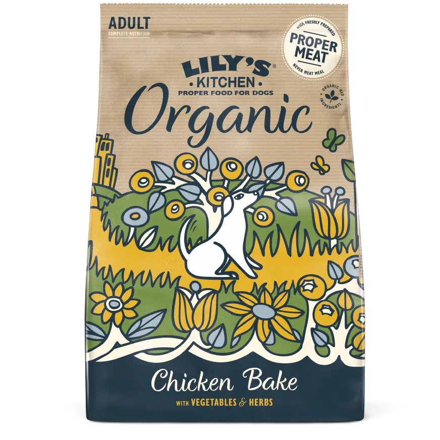 Lily's Kitchen Organic Chicken Bake dry dog food pack