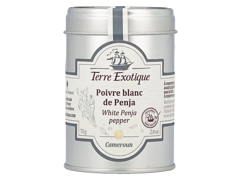 Terre Exotique Single-origin peppers & spices (Penja white pepper, Kampot); rare salts