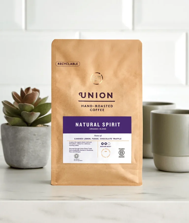 Union Hand-Roasted Coffee Natural Spirit Organic Blend whole bean