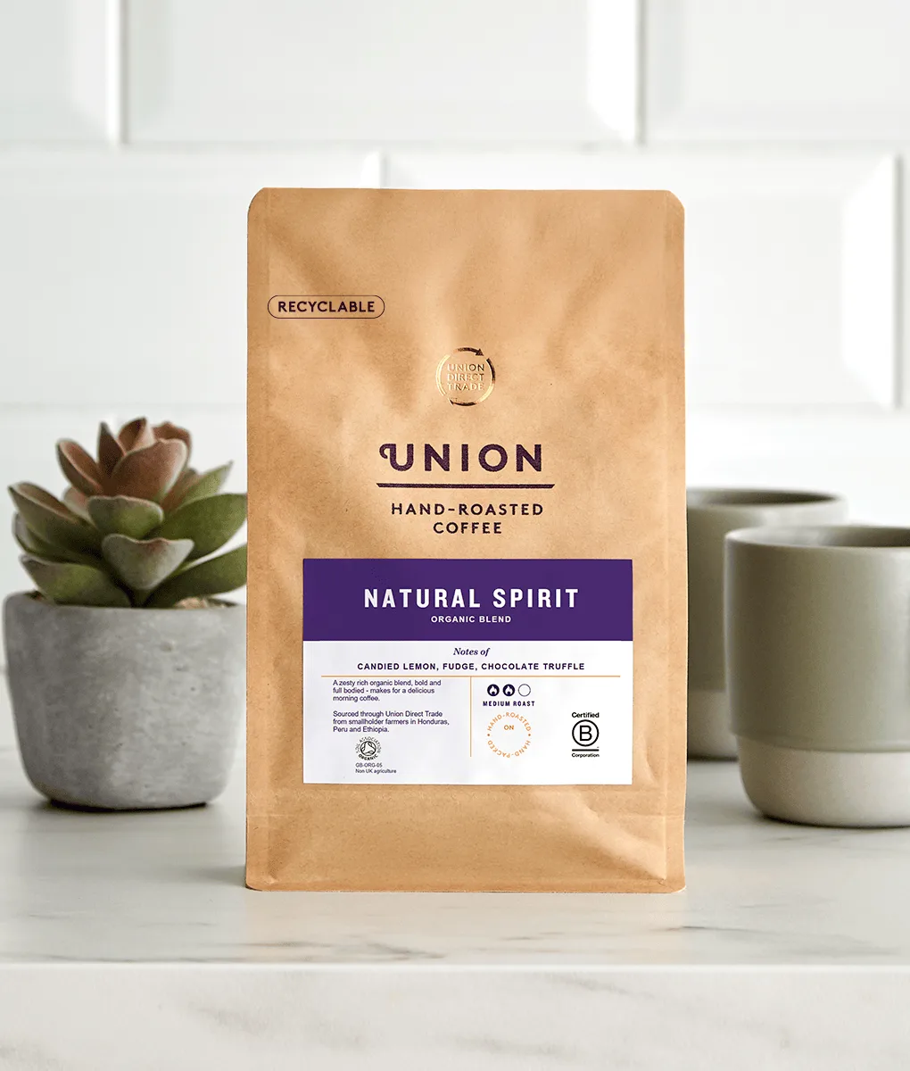 Union Hand-Roasted Coffee Natural Spirit Organic Blend whole bean