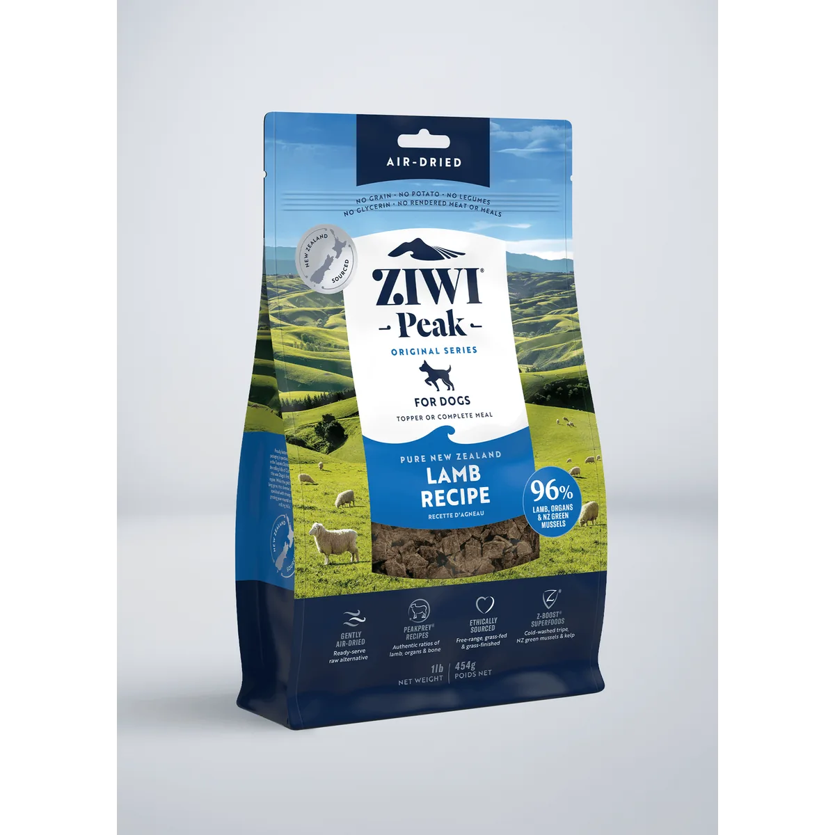ZIWI Peak Originals Air-Dried Lamb recipe dog food pack