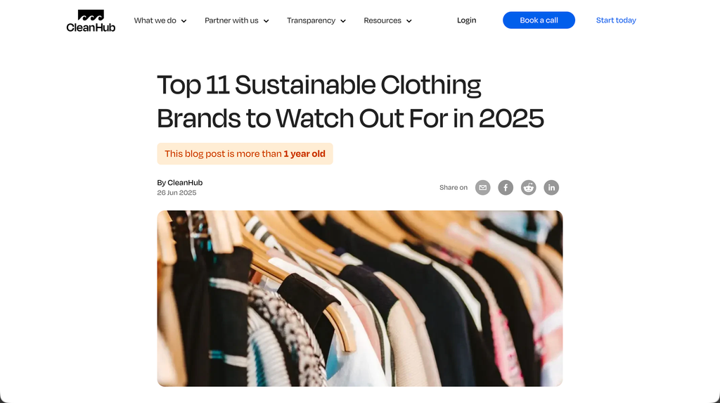 CleanHub sustainable clothing brands list reviewed fibre by fibre by Hold The Throne