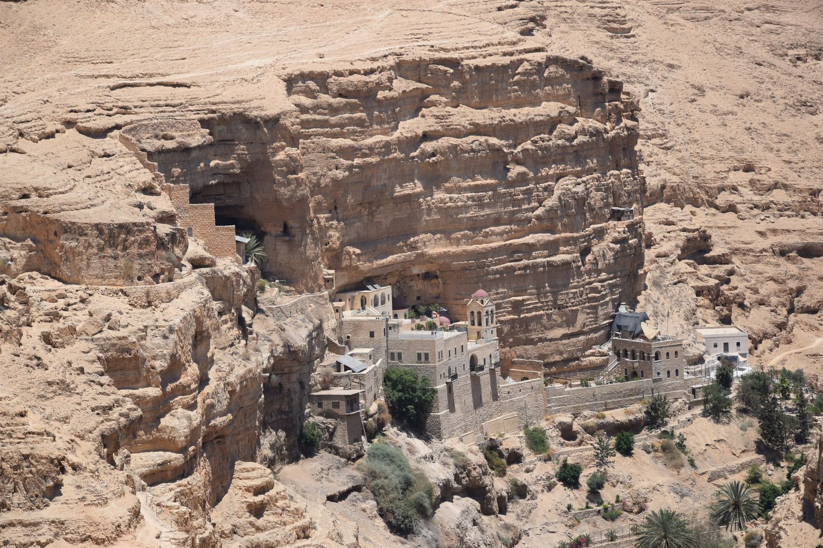 St George's Monastery in the cliffs of Wadi Qelt near Jericho