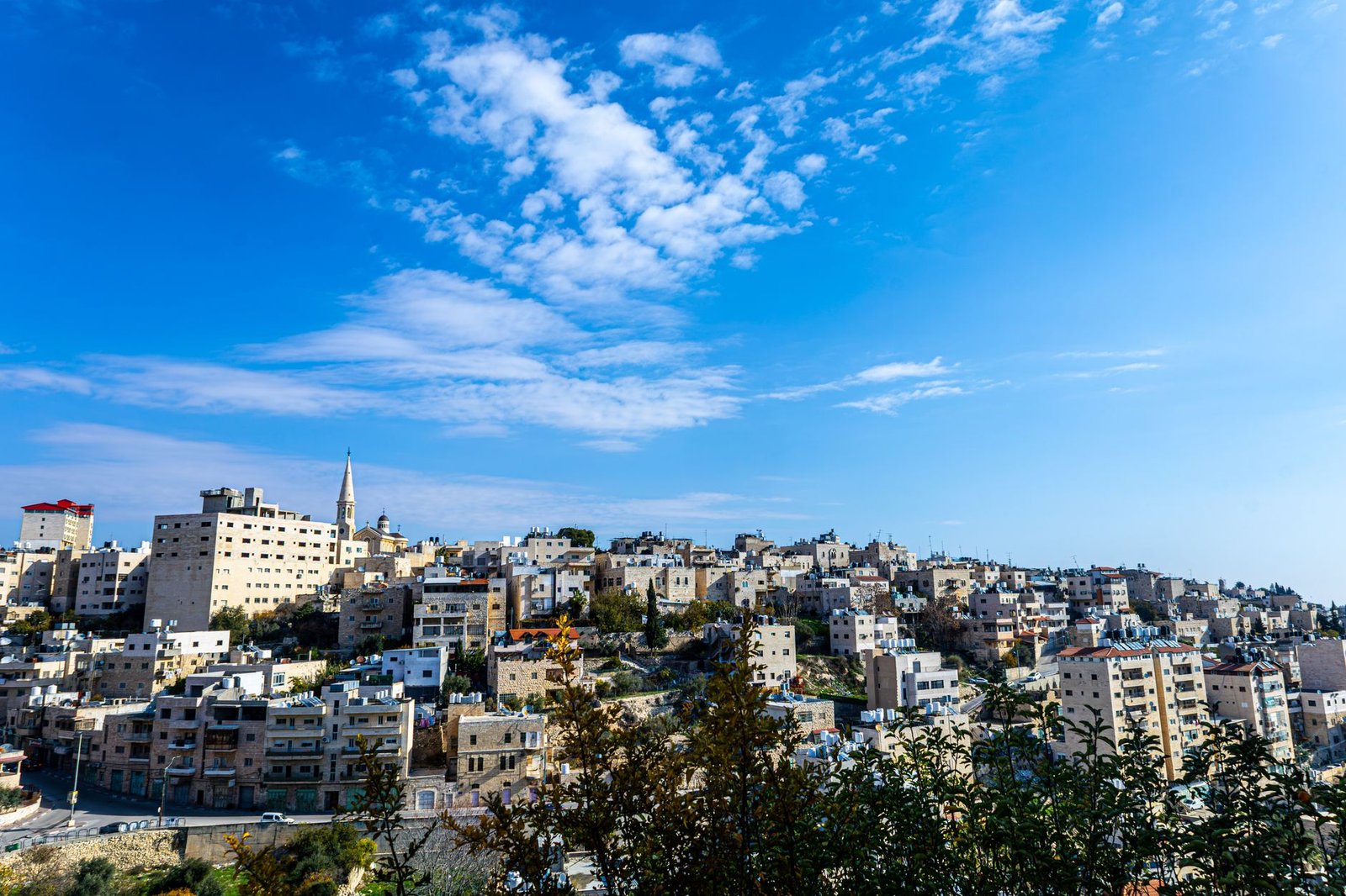Panoramic view across Bethlehem